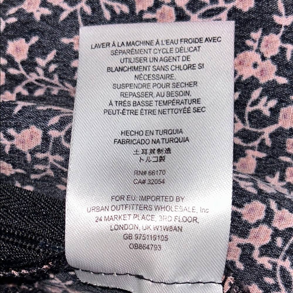 Free People Tunic Mini Dress Or Top Floral Tie Wrap Front Sz S - Picture 11 of 14